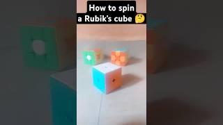 How to spin a Rubik's cube  #spiner #shorts