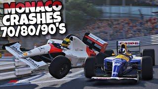 CLASSIC F1 CRASHES MONACO 70/80/90'S