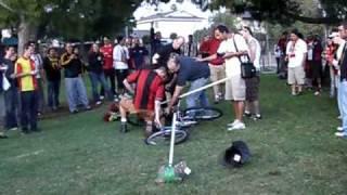 ESC LA Riot Squad Bike Jousting at Victoria Park Carson CA