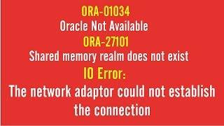 FIX: ORA-01034 | Oracle Not Available | ORA-27101 | IO ERROR