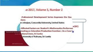 International Journal of Education ( IJE )