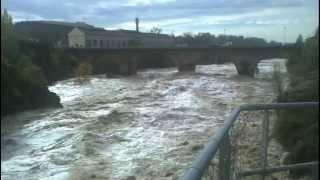 Le Tarn en crue le 4 novembre 2011 (vu depuis le Saut du Sabo près d'Albi)