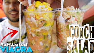 CONCH PISTON THE BAHAMIAN VIAGRA!!! FRESH CONCH SALAD CLASSIC BAHAMIAN SEAFOOD STREET FOOD