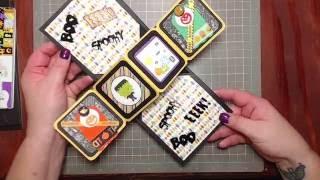 Pop up panel card, no stamping halloween card