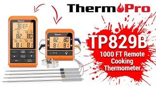 ThermoPro TP829 Super Long Range Wireless Meat Thermometer with 4 Probes Setup Video