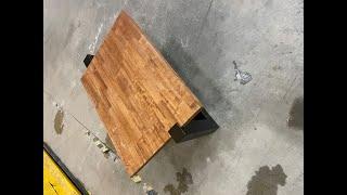 fabrication d'une table basse bois métal