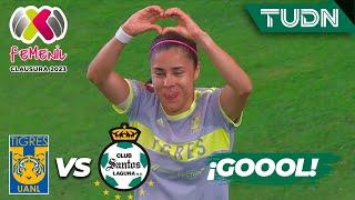 ¡GOL OLÍMPICO! Ovalle hace el gol de la temporada | Tigres 2-0 Santos | CL2023 Femenil - J17 | TUDN