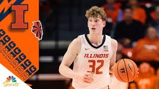 Kasparas Jakucionis highlights from Illinois' win vs. Wisconsin | Big Ten on NBC