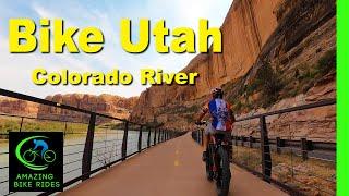 15 Minute Virtual Bike Ride | Moab | Goose Island Trail | Utah | Cycling Workout | Travel Video