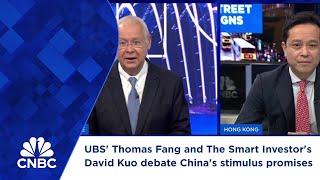 UBS' Thomas Fang and The Smart Investor's David Kuo debate China's stimulus promises