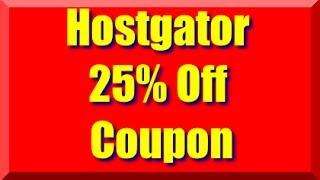 Hostgator 25% Off Coupon Code Updated 2015 - Hostgator Web Hosting Discount Coupons