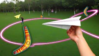 From glider to Boomerang. The versatile world of paper airplanes!