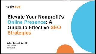 Elevate Your Nonprofit's Online Presence  A Guide to Effective SEO Strategies