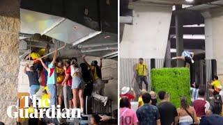 Fans climb through vents to get into Copa América final