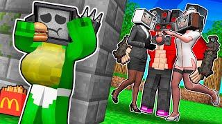 FAT MIKEY is left ALONE! PUMPED UP JJ FELL in LOVE with TV WOMAN NURSE in Minecraft - Maizen