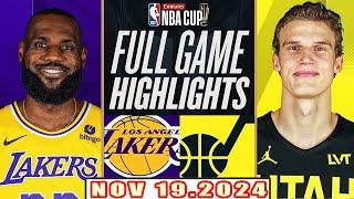 Los Angeles Lakers Vs Utah Jazz FULL GAME Highlights Nov 19,2024 NBA Season 2024-25