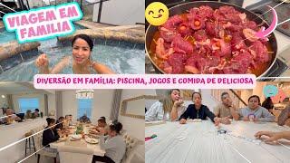 APROVEITAMOS A PISCINA, ALMOÇAMOS JUNTOS E NOS DIVERTIMOS MUITO! TEMPO DE QUALIDADE EM FAMÍLIA