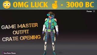 ( GAME MASTER OUTFIT )  lucky crate opening 3000 bc spend.