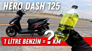 1 Litre Benzin ile Kaç km gidilir? | Hero dash 125 motosiklet test ettim | Kolaçan