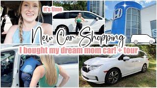 It's time..SHOP WITH ME FOR MY NEW MOM CAR // 2024 Honda Odyssey Touring Tour // car shopping vlog