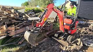 Kubota excavator vs concrete plinth