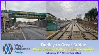 West Midlands Metro: Black Country Valley extension progress on Monday 11th November 2024