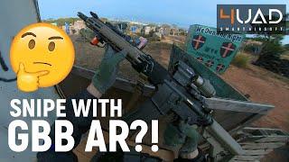 It shoots like a sniper rifle!!! - GHK URGI DMR- 4UAD Gameplay   #insta360