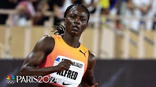 Julien Alfred ROCKETS to win women's 100m at Monaco Diamond League | NBC Sports