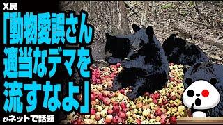 【クマ駆除クレーマー】X民「動物愛誤さん、適当なデマを流すなよ」が話題