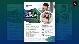 Professional Business Flyer Design in Adobe Illustrator