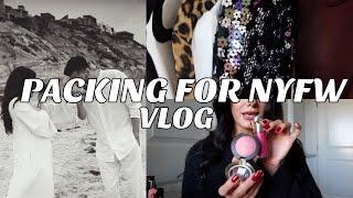 VLOG: Packing for my 1st NYFW + Designing Custom Wedding Invitations!