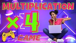 4X MULTIPLICATION GAME! BRAIN BREAK EXERCISE, MOVEMENT ACTIVITY. MATH GAMES.