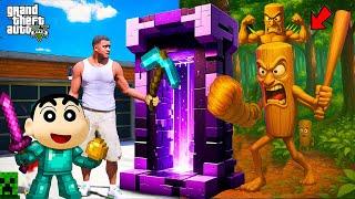 Franklin & ShinChanEnter Tung Tung Tung Shaur MineCraft World Portal Suit UpgradeIn GTA 5 Telugu