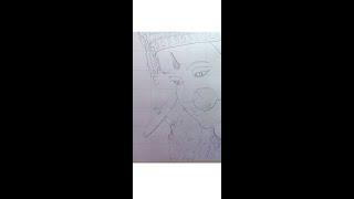 Outline Drawing ️ of Maa Ambe  | Short Video | Kishan Gupta Arts ️