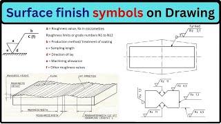 Different surface finish symbol on drawing and Surface finish of surface