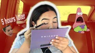 DOING MY MAKEUP IN THE CAR ! ( Super Bumpy ) | Kayla Martinez