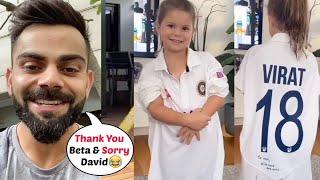 David Warner Daughter Is Virat Kohli BIG Fan! Watch FULL Video Now ️