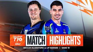 2024 Abu Dhabi T10 I Match 19 Highlights: UP Nawabs vs Deccan Gladiators | Season 8