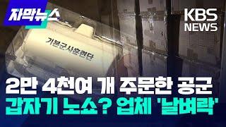 [자막뉴스] 2만 4천여 개 주문한 공군...갑자기 노쇼? 업체 '날벼락' / KBS 2024.12.04.