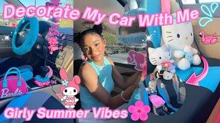 Decorate My Car With Me 2024  Girly Summer Vibes! TEMU Items 