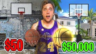 $50 vs $50,000 Basketball Court!  *Budget Challenge*