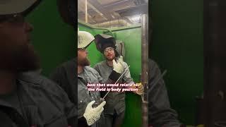We’re back with Will giving tips on body positioning with overhead!#WeldersLife  #Welding #Pipeline