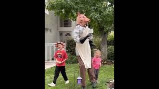 Toddler Loves to Visit Horrifying Halloween Decoration She Thinks is Peppa Pig