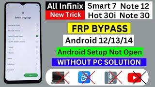 All Infinix Frp Bypass  INFINIX Smart 7 / Note 12 / Note 30 / Hot 30i Frp Bypass Android 12,13,14