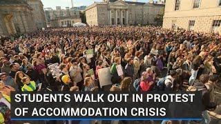 Students stage walk-out in protest over cost-of-living crisis