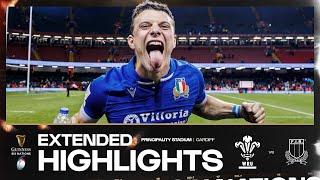 WHAT A WIN  | EXTENDED HIGHLIGHTS | WALES V ITALY | 2024 GUINNESS MEN'S SIX NATIONS RUGBY