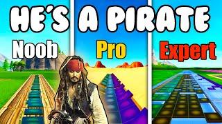 He's A Pirate Noob vs Pro vs Expert (Fortnite Music Blocks)