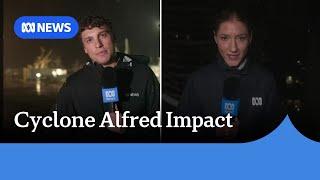 Cyclone Alfred having 'major impact' as residents told to 'take shelter now' | ABC NEWS