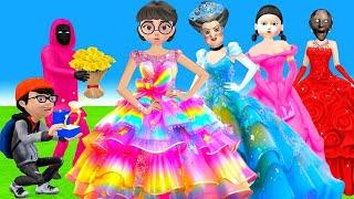 Scary Teacher 3D vs Squid Game Choose Wedding Dress Nice or Error 5 Times Challenge