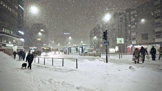 Heavy Snowfall in Helsinki, Finland ️️️ 18 January 2024